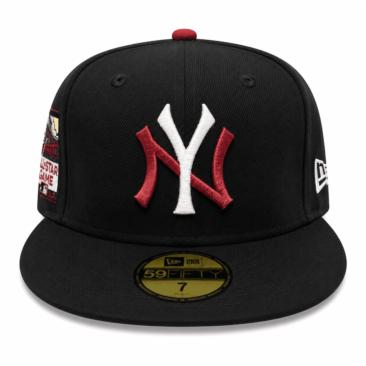New York Yankees New Era 1977 All-Star Game Split Logo Blackout Cherry