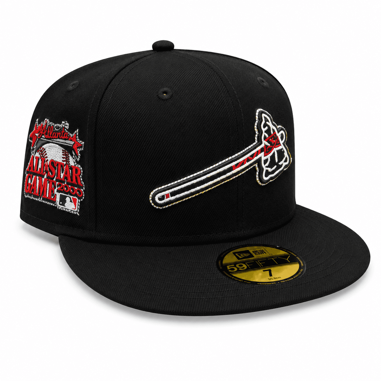 Atlanta Braves New Era 2000 All-Star Game Tomahawk Blackout Red
