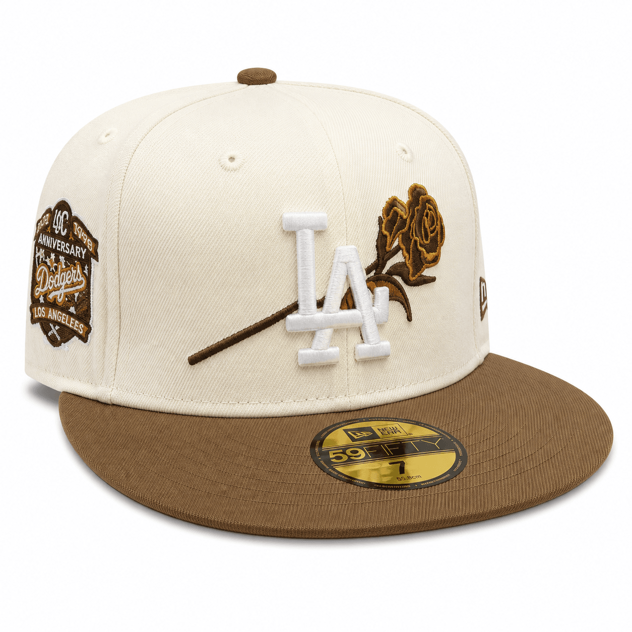 Los Angeles Dodgers New Era 40th Anniversary Rose Khaki Brown Wood