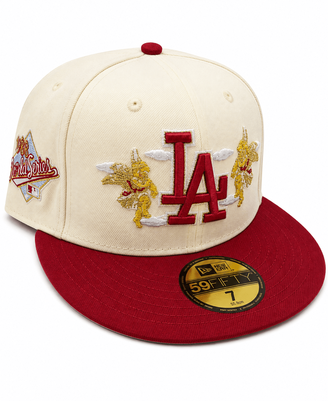 Los Angeles Dodgers New Era Cherub Cloud Cream Maroon Two-Tone