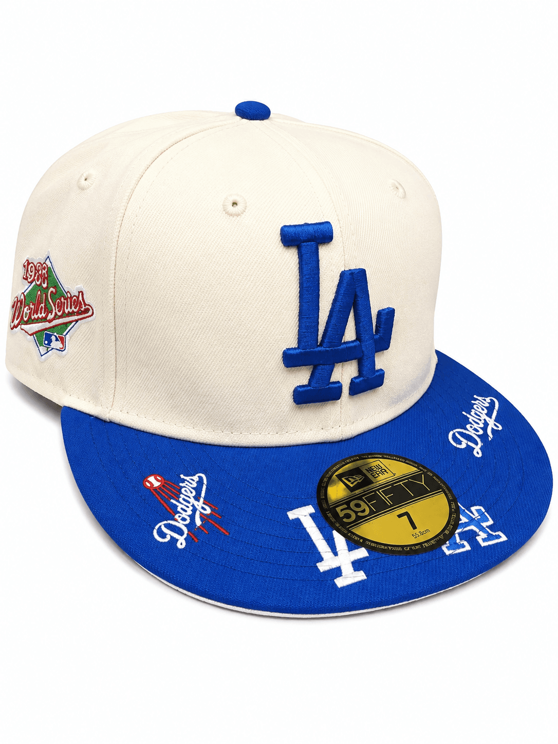 Los Angeles Dodgers New Era 1988 World Series Multi-Logo Cream Royal Blue