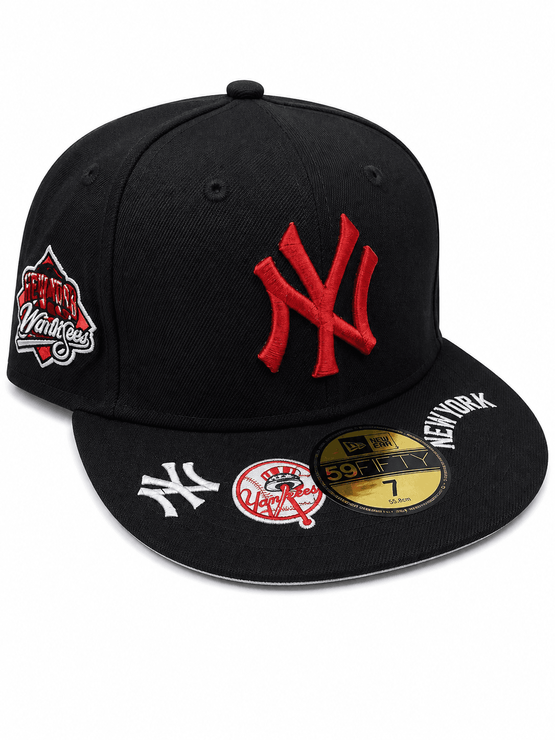 New York Yankees New Era Multi-Logo Scarlet Accent
