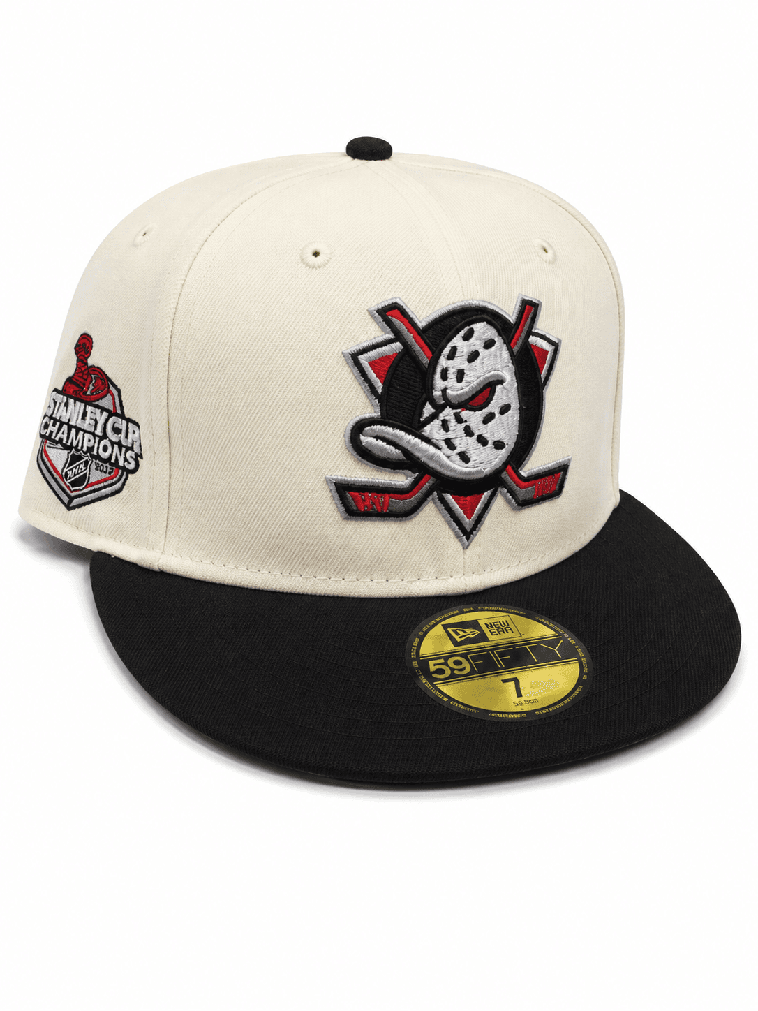 Anaheim Ducks New Era 2007 Stanley Cup Champions Cream Black Two-Tone