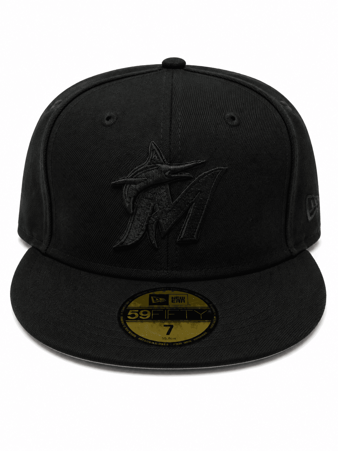 Miami Marlins New Era Black on Black (Tonal Blackout)