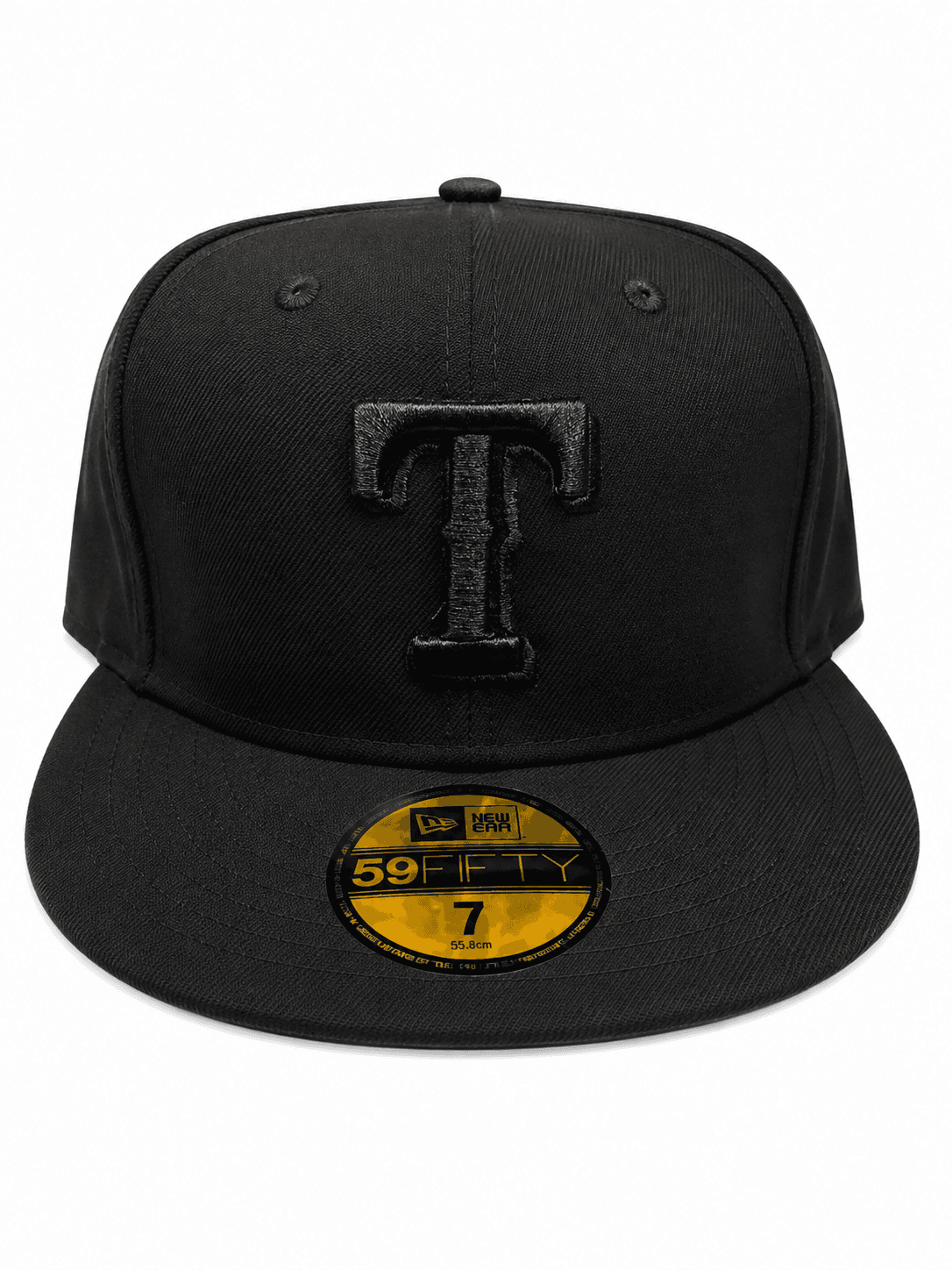 Texas Rangers New Era Black on Black (Tonal Blackout)
