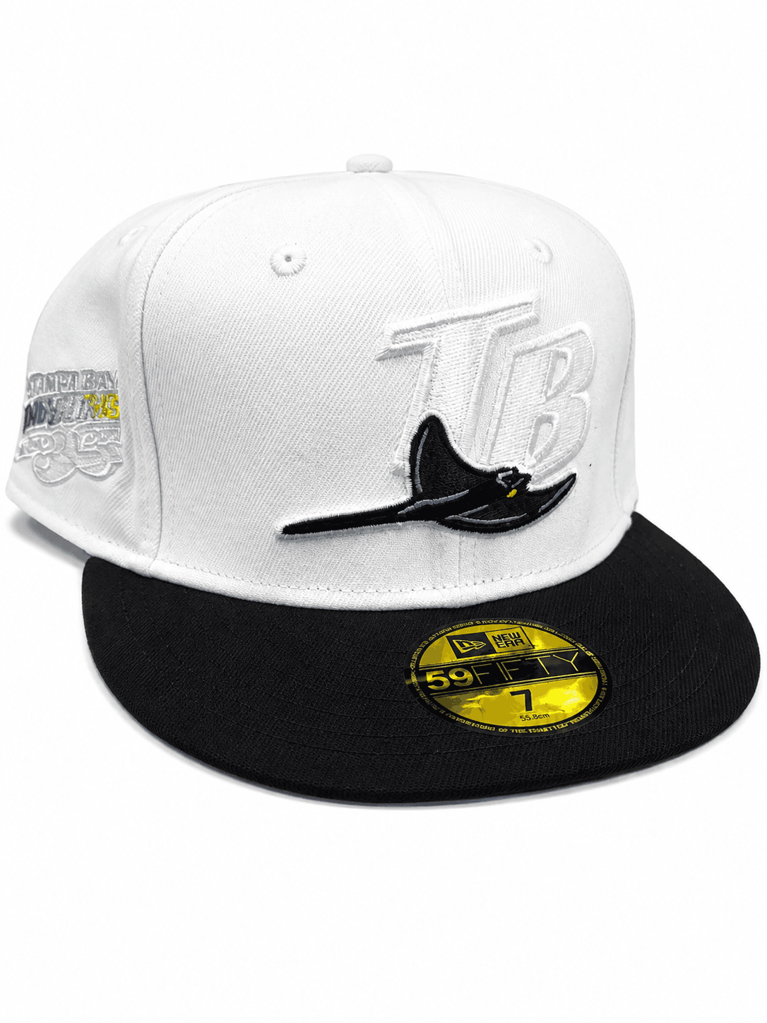Tampa Bay Devil Rays New Era 25th Anniversary White Black Two-Tone