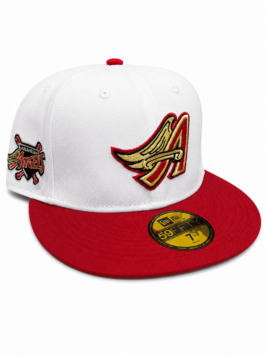 Anaheim Angels New Era Cooperstown Crossed Bats White Red Two-Tone